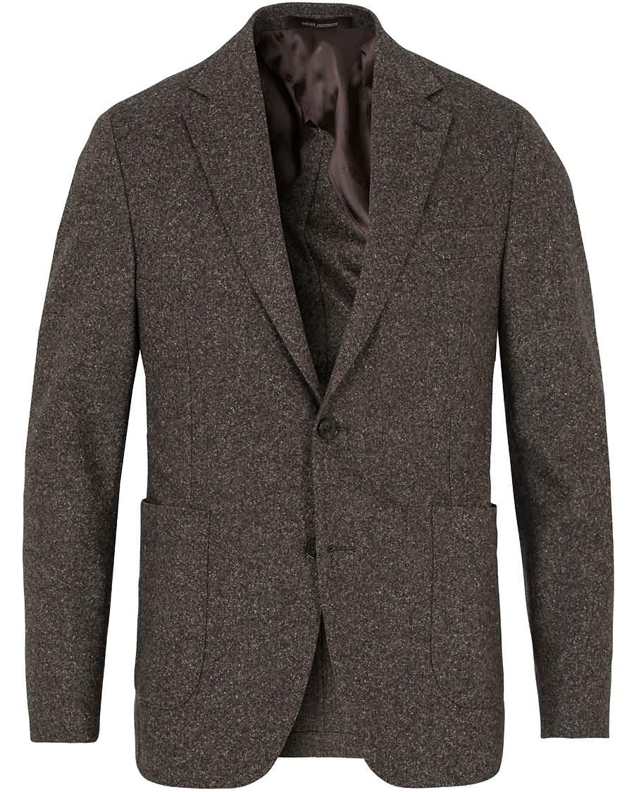 oscar jacobson einar lambswool blazer dark brown Engros Toronto k8149